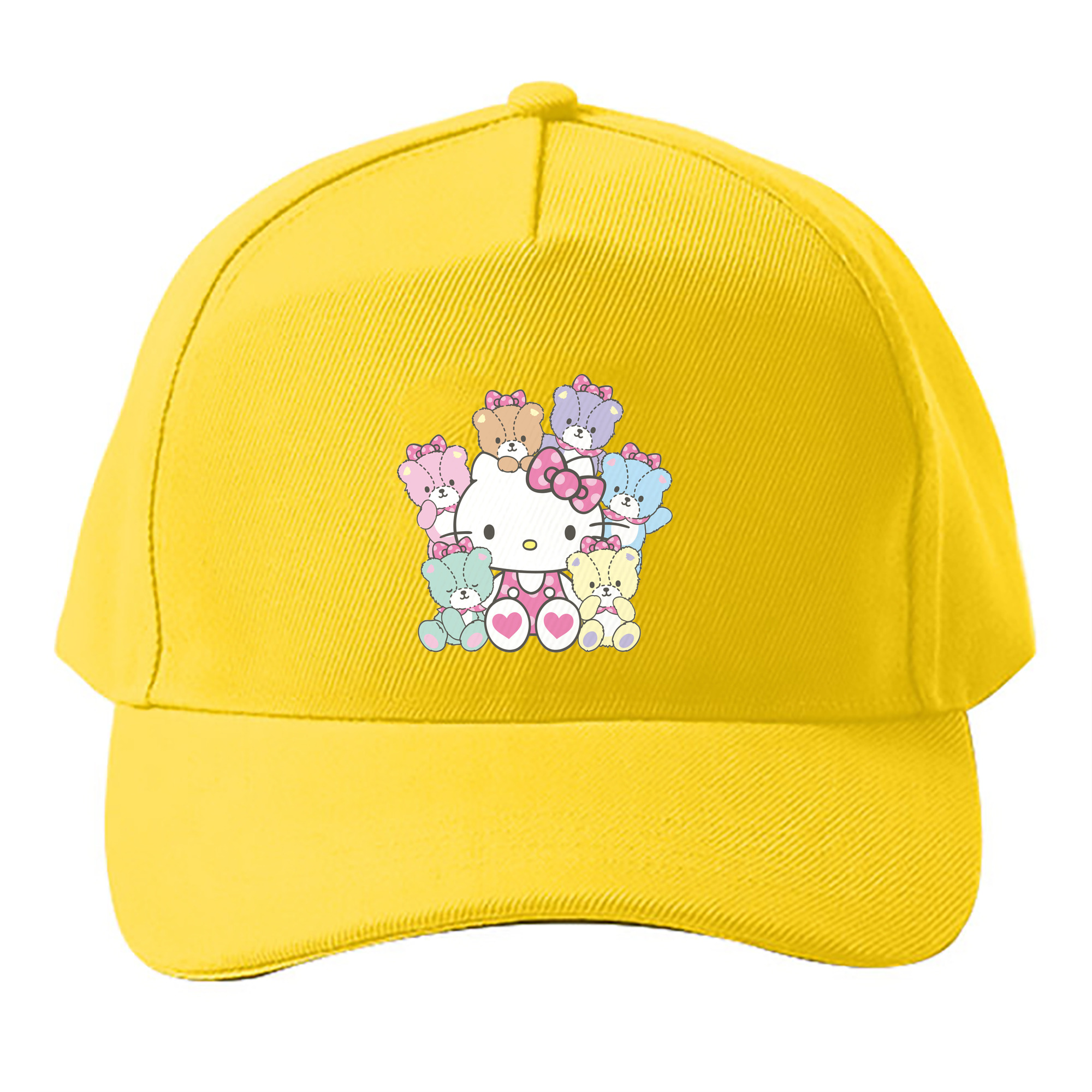 （画像用） Hello Kitty ハローキティ ベースボールキャップ 綿100％ 男女兼用 帽子 スポーツ